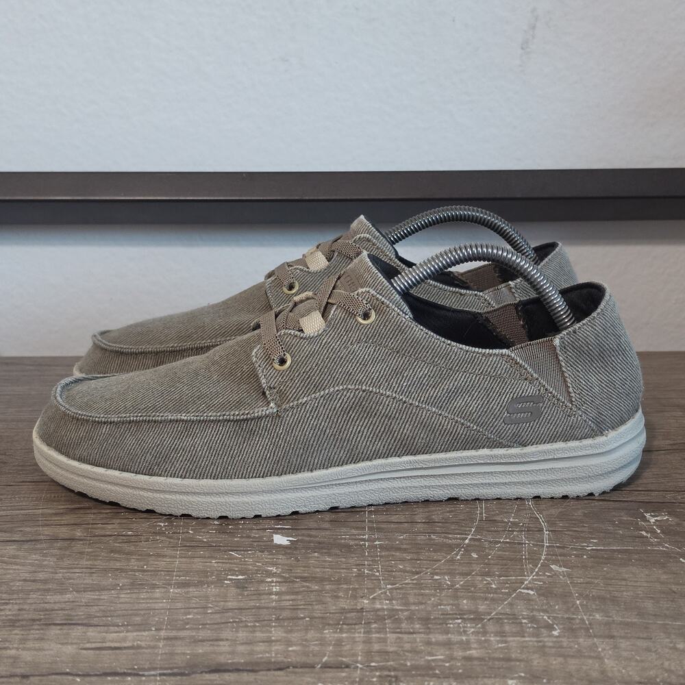 Skechers Melson Volgo Men's Slip-On Casual Canvas Shoes Size 9 Gray